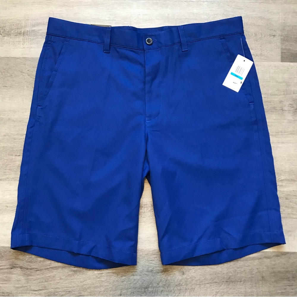 NWT IZOD Royal Blue Men’s Golf Straight Fit Shorts w Pockets New